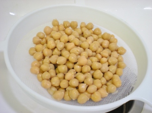 Rinsed garbanzo beans